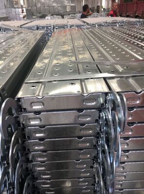 Factory Price Q235 Certified 2M Steel Galvanized Scaffolding Planks with Box Stiffener