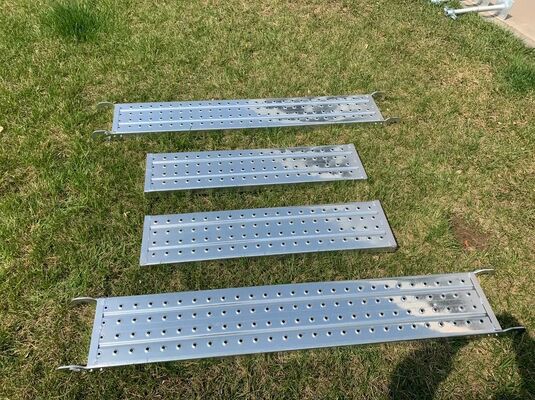 Customized Length Steel Galvanized Steel Scaffolding Plank With Pre Galvanized Surface