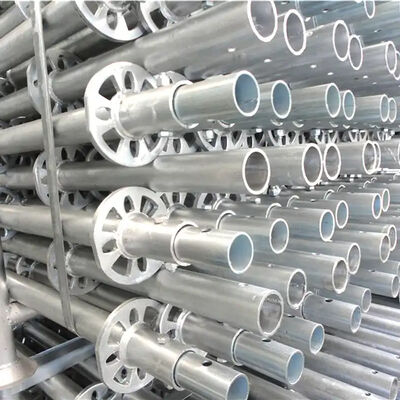 Galvanized Ringlock Scaffolding for Facades Ledger Length 0.73m-3.07m Q235 Steel Rosette