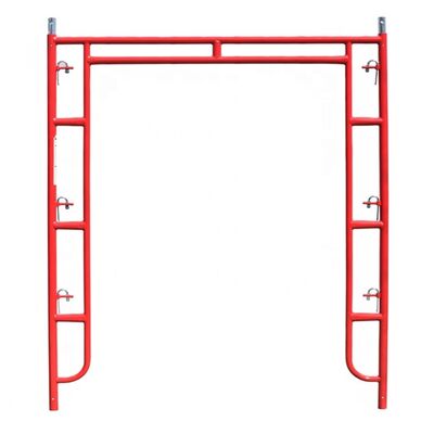 5" x 6' 4" Frame Scaffolding S-Style Walk Through Style Red Powder Coated Q355 Steel