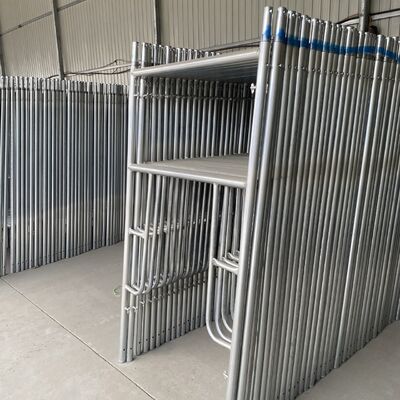 Hot‑Dip Galvanized Frame System Scaffolding, Heavy‑Duty Carbon Steel H‑Frame Scaffold, Anti‑Corrosion Welded Door‑Type Scaffolding Frame For Building Construction And Civil Engineering Projects