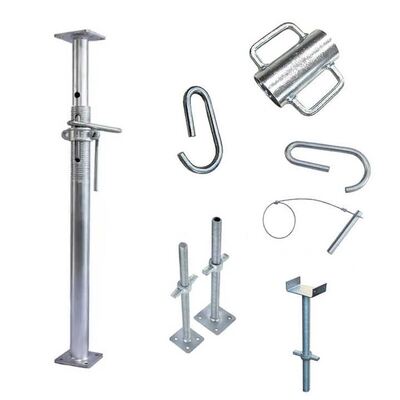 High Strength Adjustable Telescopic Steel Prop, Powder‑Coated Steel Shoring Support Prop, Durable Scaffolding Jack Post For House Construction, Slab Formwork And Civil Engineering Work