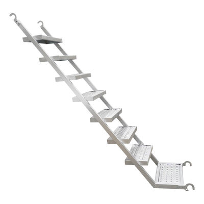 Hot‑Dip Galvanized Scaffolding Access Ladder, Heavy‑Duty Steel Foldable Stair Ladder With Hooks, Anti‑Slip Scaffold Step Ladder For Construction Building Access