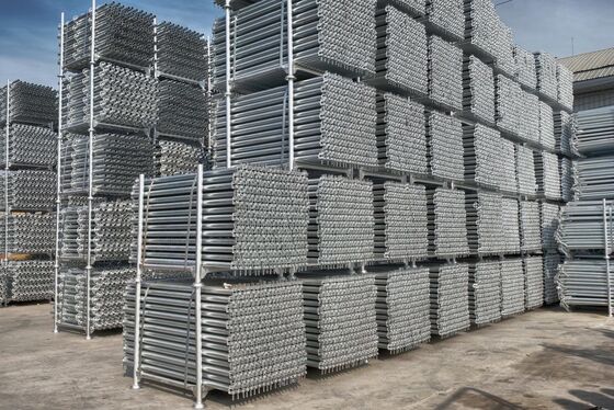 Adjustable Steel Shoring Props, Galvanized Heavy‑Duty Telescopic Steel Props, Bulk Stock Available, for Concrete Formwork & Building Slab Shoring Construction