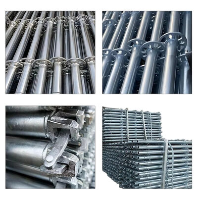 galvanized ringlock standard Q235 hot dip galvanized steel heavy duty vertical pole for ringlock scaffolding and construction site support BYTHAI