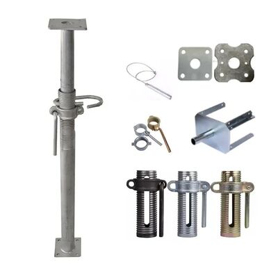 Support Function Adjustable Steel Prop Telescopic Scaffolding Props With Heavy Duty