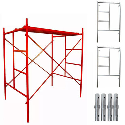Q355 Steel Powder Coated Orange Step Frame Scaffolding for Industrial Applications