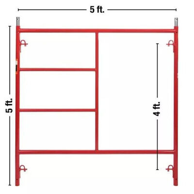 Q355 Steel Powder Coated Orange Step Frame Scaffolding for Industrial Applications