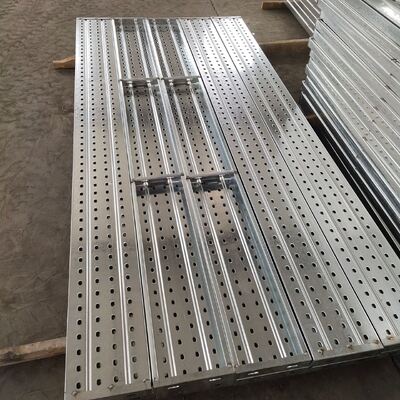 Galvanized Steel Scaffold Plank, Anti‑Slip Metal Scaffolding Walk Board For Ringlock Scaffolding Construction Work Platform