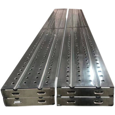 Galvanized Steel Scaffold Plank, Anti‑Slip Metal Scaffolding Walk Board For Ringlock Scaffolding Construction Work Platform