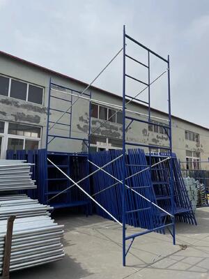 Heavy‑Duty Galvanized Steel Frame Scaffolding, Portable Mobile Scaffold Tower System With Casters For Construction Projects