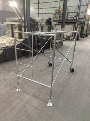 Heavy‑Duty Galvanized Steel Frame Scaffolding, Portable Mobile Scaffold Tower System With Casters For Construction Projects