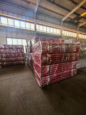 Adjustable Steel Prop, Red Painted Heavy‑Duty Telescopic Acrow Prop, High Load‑Bearing Steel Shoring Prop for Concrete Formwork & Building Slab Construction Support