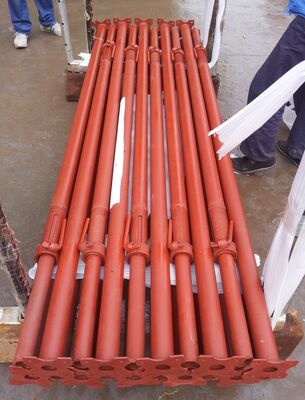 Adjustable Steel Props For Sale, Galvanized Heavy‑Duty Telescopic Steel Shoring Prop, Fast Delivery, Bulk Supply for Concrete Formwork Building Construction Projects