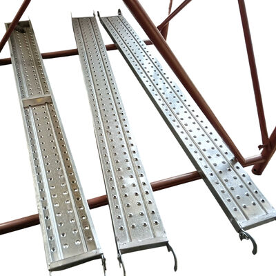 Aluminum Extension Plank, 20 Inch Width, Adjustable Length, Anti-slip Punch Surface, Lightweight Aluminum Extension Plank for Scaffold Working Platform BYTHAI