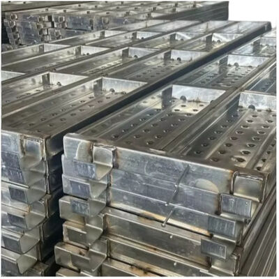7 Aluminum Scaffold Plank, 7 Inch Width, 2m Standard Length, Anti-slip Grooved Surface, Lightweight 7 Aluminum Scaffold Plank for Scaffold Working Platform BYTHAI