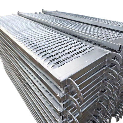 scaffold walk planks Q235 hot dip galvanized steel anti-slip walking surface reinforced frame for construction site access and scaffolding pedestrian paths BYTHAI