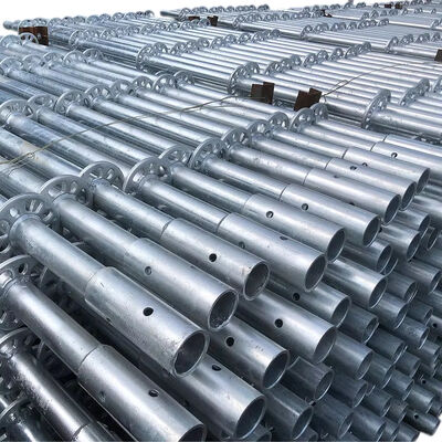 ring lock vertical tube Q235 hot dip galvanized steel heavy duty vertical member for ringlock scaffolding and construction support frames BYTHAI